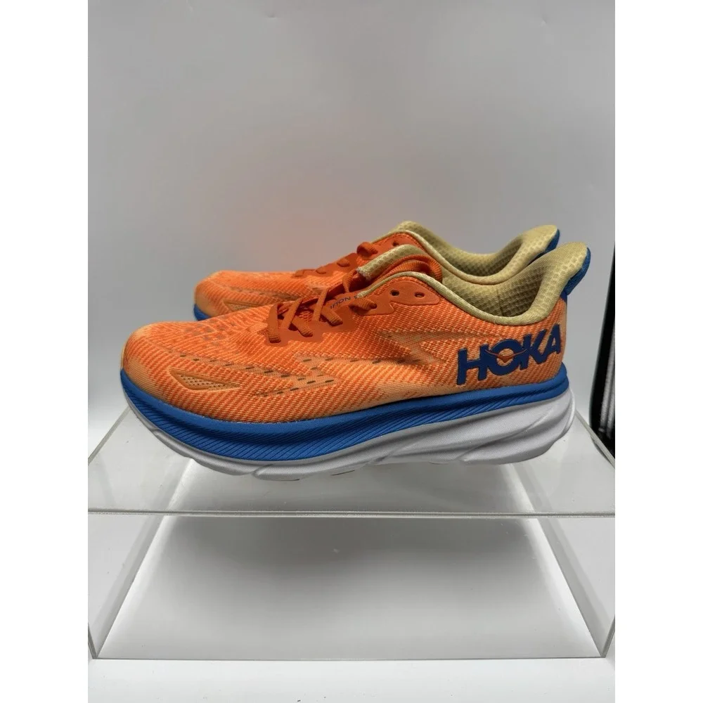 Hoka One One Clifton 9 Orange Running Shoes 1127895 VOIM Men's Size 10.5 D